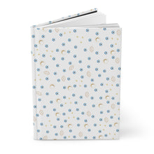 Load image into Gallery viewer, Hardcover Journal: Watercolor Mati with Gold Moon- White