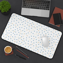 Load image into Gallery viewer, Desk Mat: White with Gold Moon and Watercolor Mati Pattern