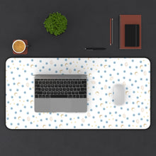 Load image into Gallery viewer, Desk Mat: White with Gold Moon and Watercolor Mati Pattern