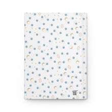 Load image into Gallery viewer, Hardcover Journal: Watercolor Mati with Gold Moon- White