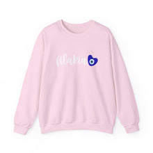 Load image into Gallery viewer, Unisex Heavy Blend™ Crewneck Sweatshirt: Filakia Mati Heart- White Font