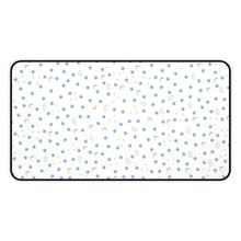 Load image into Gallery viewer, Desk Mat: White with Gold Moon and Watercolor Mati Pattern