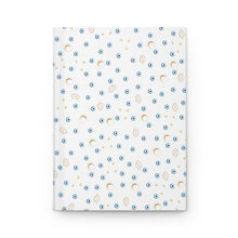 Load image into Gallery viewer, Hardcover Journal: Watercolor Mati with Gold Moon- White