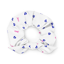Load image into Gallery viewer, Scrunchie: Mati Heart Breast Cancer Ribbon-White