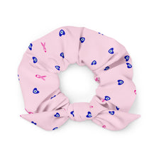 Load image into Gallery viewer, Scrunchie: Mati Heart Breast Cancer Ribbon-Light Pink