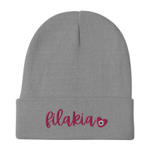 Load image into Gallery viewer, Embroidered Beanie: Filakia Breast Cancer Awareness