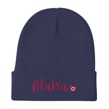 Load image into Gallery viewer, Embroidered Beanie: Filakia Breast Cancer Awareness