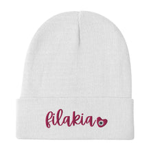 Load image into Gallery viewer, Embroidered Beanie: Filakia Breast Cancer Awareness
