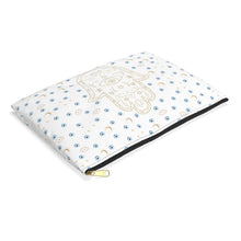 Cargar imagen en el visor de la galería, Accessory Pouch: Watercolor Mati with Gold Hamsa