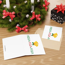 Load image into Gallery viewer, Folded Greeting Cards: Greek Christmas Bell-(1 or 10-pcs)