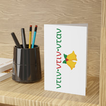 Load image into Gallery viewer, Folded Greeting Cards: Greek Christmas Bell-(1 or 10-pcs)