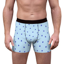 Load image into Gallery viewer, Men&#39;s Boxer Briefs: Mati Heart with Blue Background
