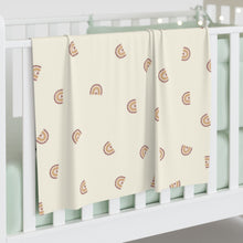 Load image into Gallery viewer, Baby Swaddle Blanket: Boho Rainbow-Cream