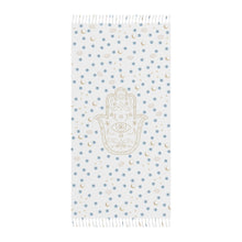 Load image into Gallery viewer, Beach Cloth: Gold Hamsa with Watercolor Mati