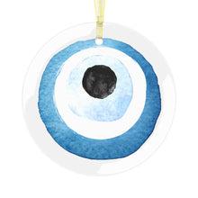 Load image into Gallery viewer, Watercolor Mati Glass Ornament