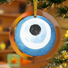 Load image into Gallery viewer, Watercolor Mati Glass Ornament