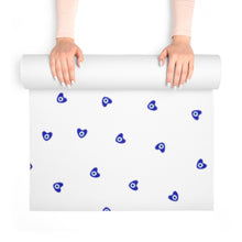 Load image into Gallery viewer, Foam Yoga Mat: Mati Heart Print-White