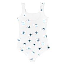 Load image into Gallery viewer, Girl’s Swimsuit: Watercolor Mati-White