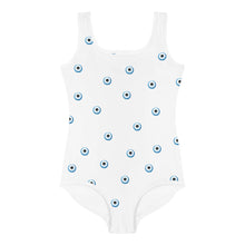 Load image into Gallery viewer, Girl’s Swimsuit: Watercolor Mati-White