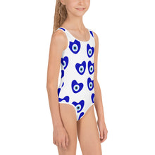 Load image into Gallery viewer, Girl’s Swimsuit: Mati Heart Print-White