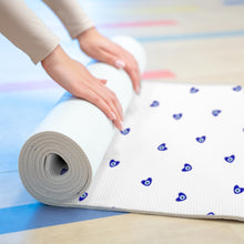 Load image into Gallery viewer, Foam Yoga Mat: Mati Heart Print-White