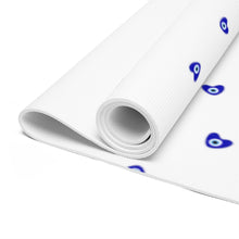 Load image into Gallery viewer, Foam Yoga Mat: Mati Heart Print-White