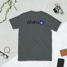 Load image into Gallery viewer, Short-Sleeve Unisex T-Shirt: Koukles Podcast Logo with Filakia on Back