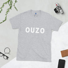 Load image into Gallery viewer, Short-Sleeve Unisex T-Shirt: OUZO-White