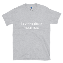 Load image into Gallery viewer, Short-Sleeve Unisex T-Shirt: PASTITSIO-White