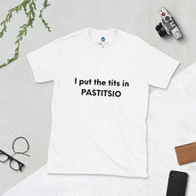 Load image into Gallery viewer, Short-Sleeve Unisex T-Shirt: PATITSIO- Black