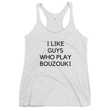 Load image into Gallery viewer, Women's Racerback Tank: Bouzouki Love-Black