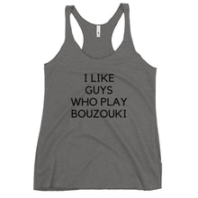 Load image into Gallery viewer, Women's Racerback Tank: Bouzouki Love-Black