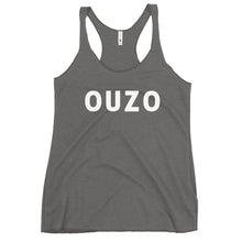 Load image into Gallery viewer, Women's Racerback Tank: OUZO-White
