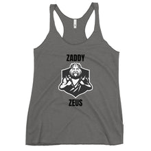 Load image into Gallery viewer, Women's Racerback Tank: Zaddy Zeus