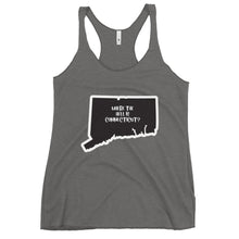 Load image into Gallery viewer, Women's Racerback Tank: WHERE THE HELL IS CT?-White