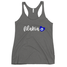 Load image into Gallery viewer, Women's Racerback Tank: Filakia- White