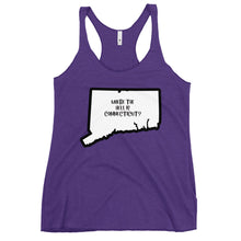 Load image into Gallery viewer, Women's Racerback Tank: WHERE THE HELL IS CT?-Black