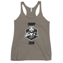 Load image into Gallery viewer, Women's Racerback Tank: Zaddy Zeus