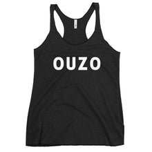 Load image into Gallery viewer, Women's Racerback Tank: OUZO-White