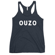 Load image into Gallery viewer, Women's Racerback Tank: OUZO-White