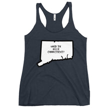Load image into Gallery viewer, Women's Racerback Tank: WHERE THE HELL IS CT?-Black