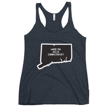 Load image into Gallery viewer, Women's Racerback Tank: WHERE THE HELL IS CT?-White
