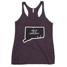 Load image into Gallery viewer, Women's Racerback Tank: WHERE THE HELL IS CT?-White