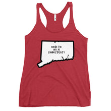 Load image into Gallery viewer, Women's Racerback Tank: WHERE THE HELL IS CT?-Black