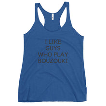 Load image into Gallery viewer, Women's Racerback Tank: Bouzouki Love-Black