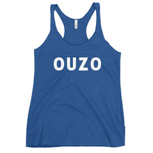 Load image into Gallery viewer, Women's Racerback Tank: OUZO-White
