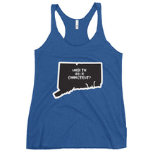 Load image into Gallery viewer, Women's Racerback Tank: WHERE THE HELL IS CT?-White