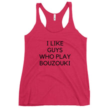 Load image into Gallery viewer, Women's Racerback Tank: Bouzouki Love-Black