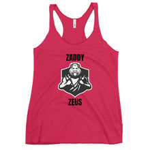 Load image into Gallery viewer, Women's Racerback Tank: Zaddy Zeus