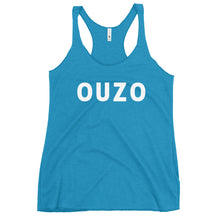 Load image into Gallery viewer, Women's Racerback Tank: OUZO-White